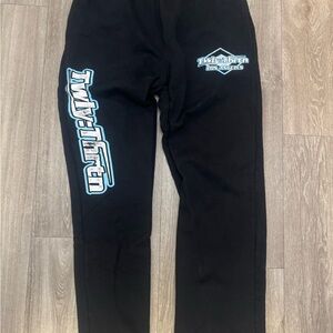 Black open cuff sweatpants for Men